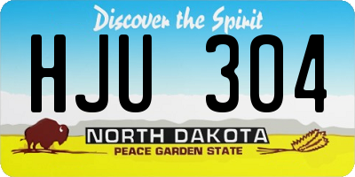 ND license plate HJU304