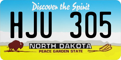 ND license plate HJU305