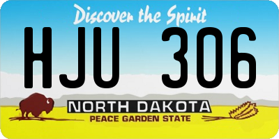 ND license plate HJU306
