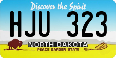 ND license plate HJU323