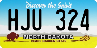 ND license plate HJU324