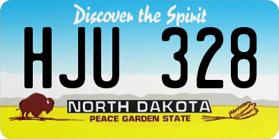ND license plate HJU328