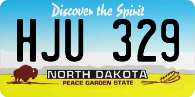 ND license plate HJU329