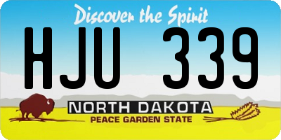 ND license plate HJU339