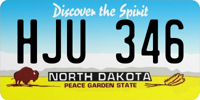 ND license plate HJU346