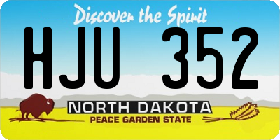 ND license plate HJU352