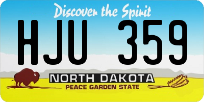 ND license plate HJU359