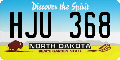 ND license plate HJU368