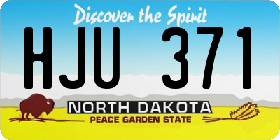 ND license plate HJU371