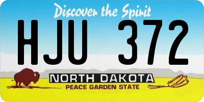 ND license plate HJU372