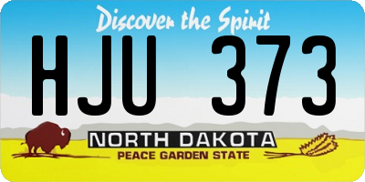 ND license plate HJU373