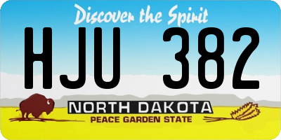 ND license plate HJU382