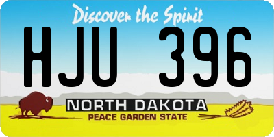 ND license plate HJU396