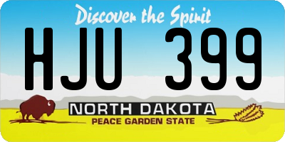 ND license plate HJU399