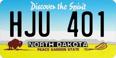 ND license plate HJU401