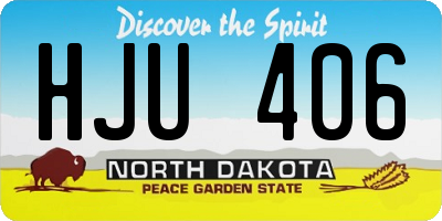 ND license plate HJU406