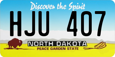 ND license plate HJU407