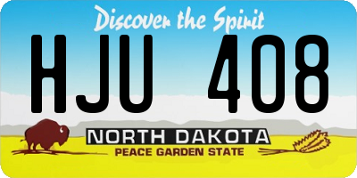 ND license plate HJU408