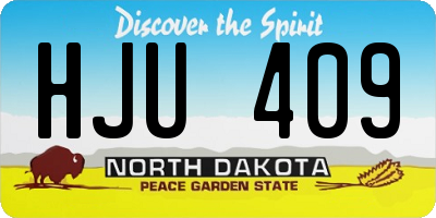 ND license plate HJU409