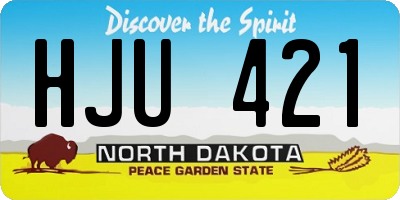 ND license plate HJU421