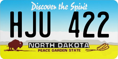 ND license plate HJU422