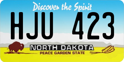 ND license plate HJU423