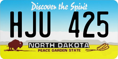 ND license plate HJU425