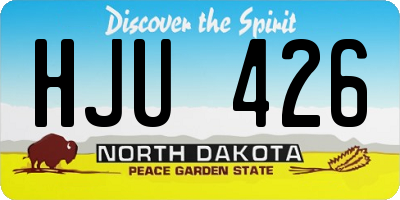 ND license plate HJU426