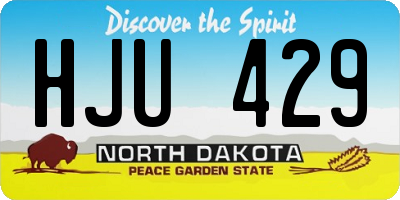 ND license plate HJU429