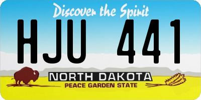 ND license plate HJU441