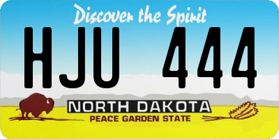 ND license plate HJU444