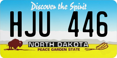 ND license plate HJU446