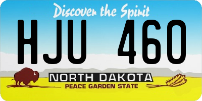 ND license plate HJU460