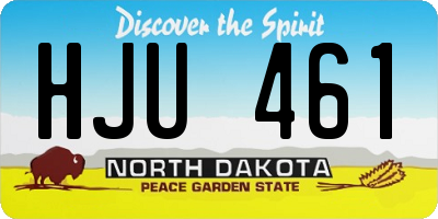 ND license plate HJU461