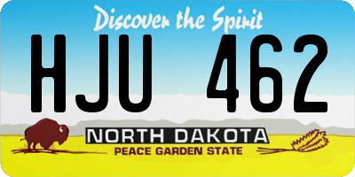 ND license plate HJU462