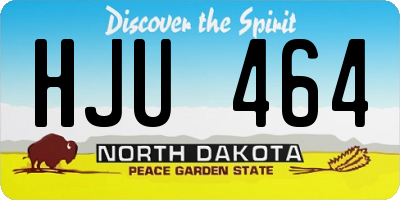 ND license plate HJU464