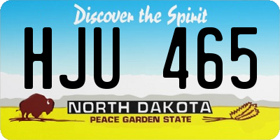 ND license plate HJU465