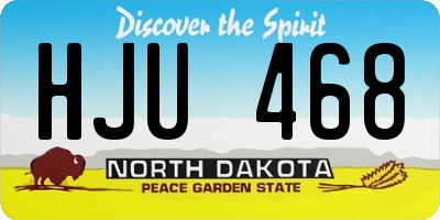 ND license plate HJU468