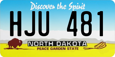 ND license plate HJU481