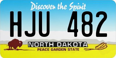 ND license plate HJU482