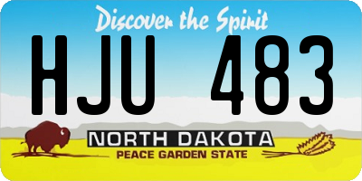 ND license plate HJU483