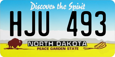 ND license plate HJU493