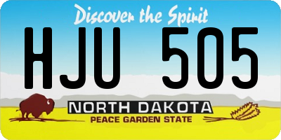 ND license plate HJU505