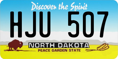 ND license plate HJU507