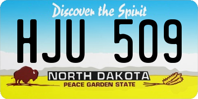 ND license plate HJU509