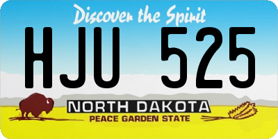 ND license plate HJU525