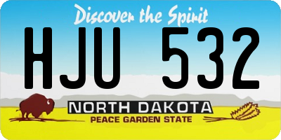 ND license plate HJU532