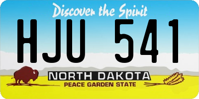 ND license plate HJU541