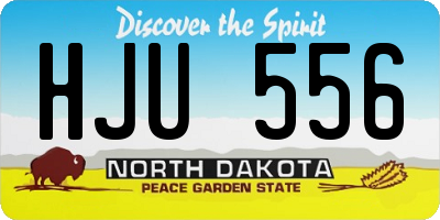 ND license plate HJU556