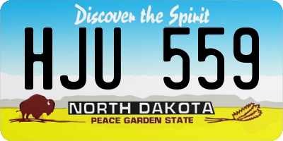 ND license plate HJU559